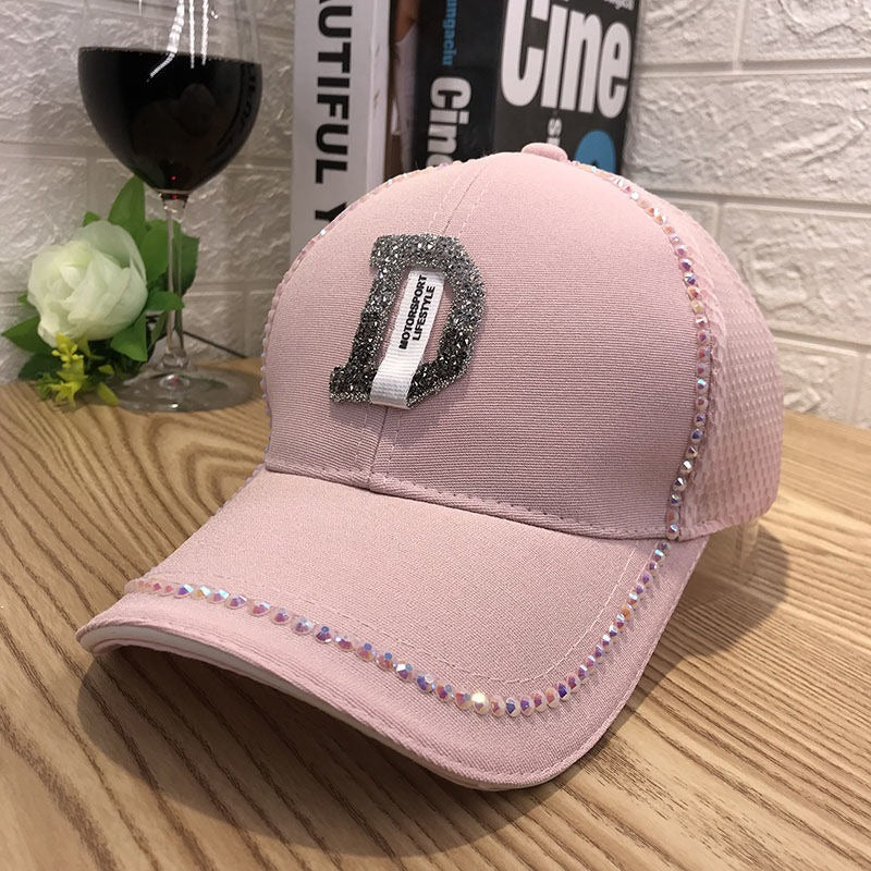 Wholesale Cotton Handmade Diamond Studded Baseball Caps